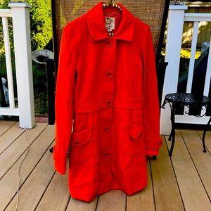 Tulle brand orange pea coat